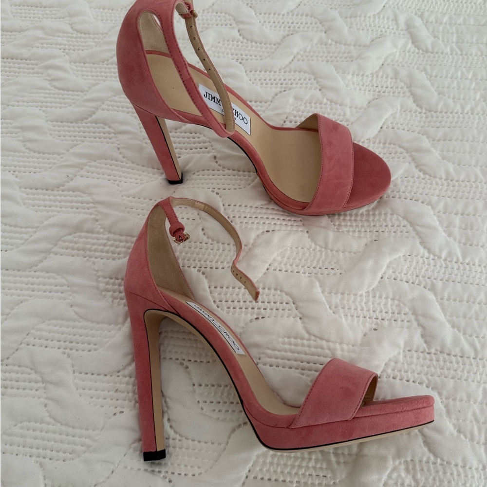 Jimmy Choo Blush Suede Heels